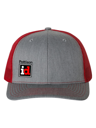 Richardson Snapback Trucker Cap - Heather Grey/Red